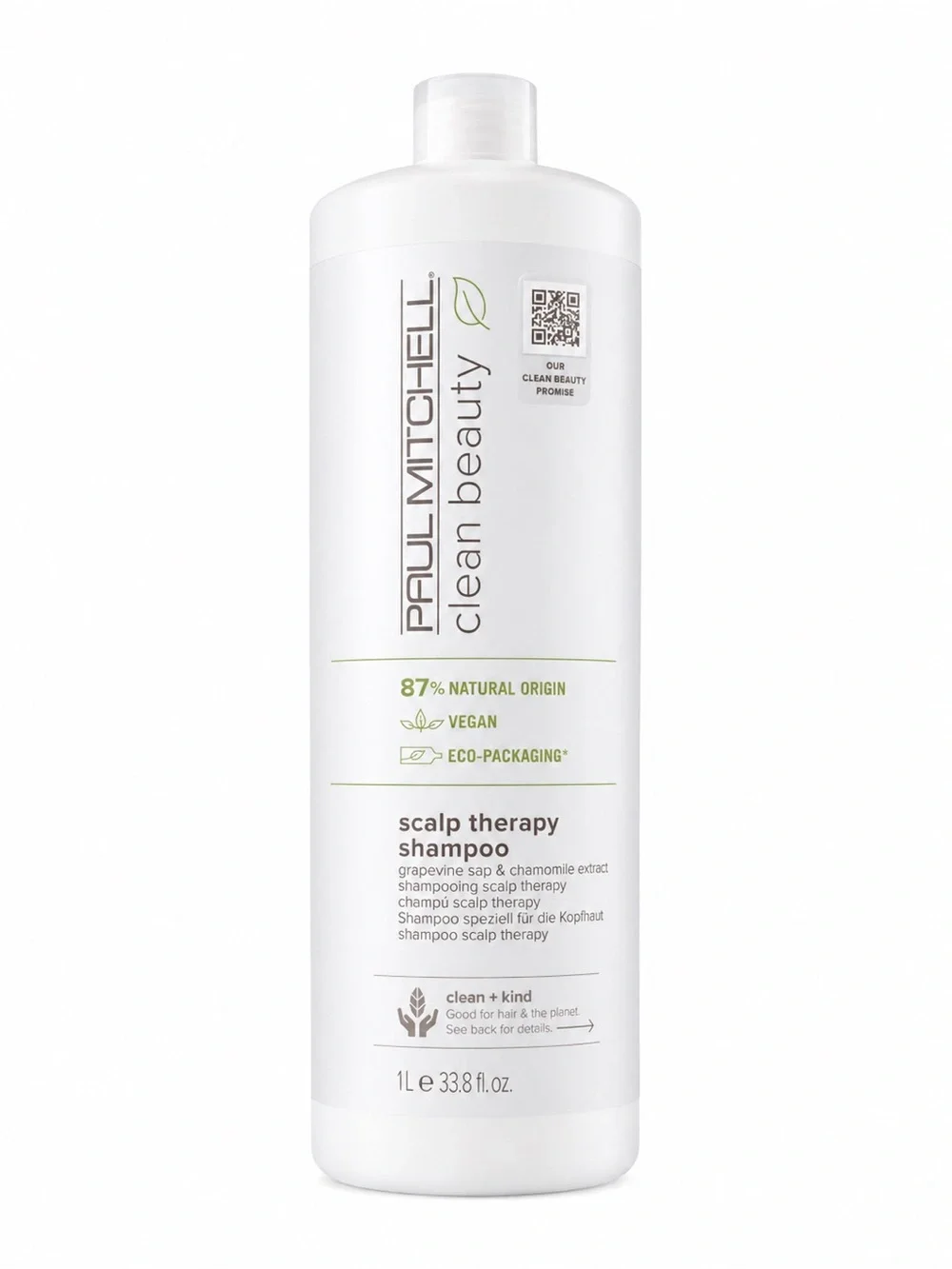 Paul Mitchell White Shampoo Bottle with Black Text